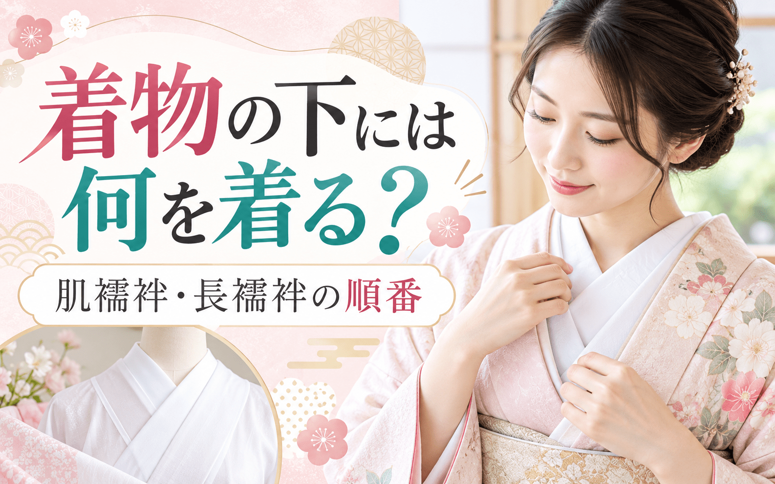 着物の下には何を着る？ 着付け前の下着・肌襦袢・長襦袢の順番