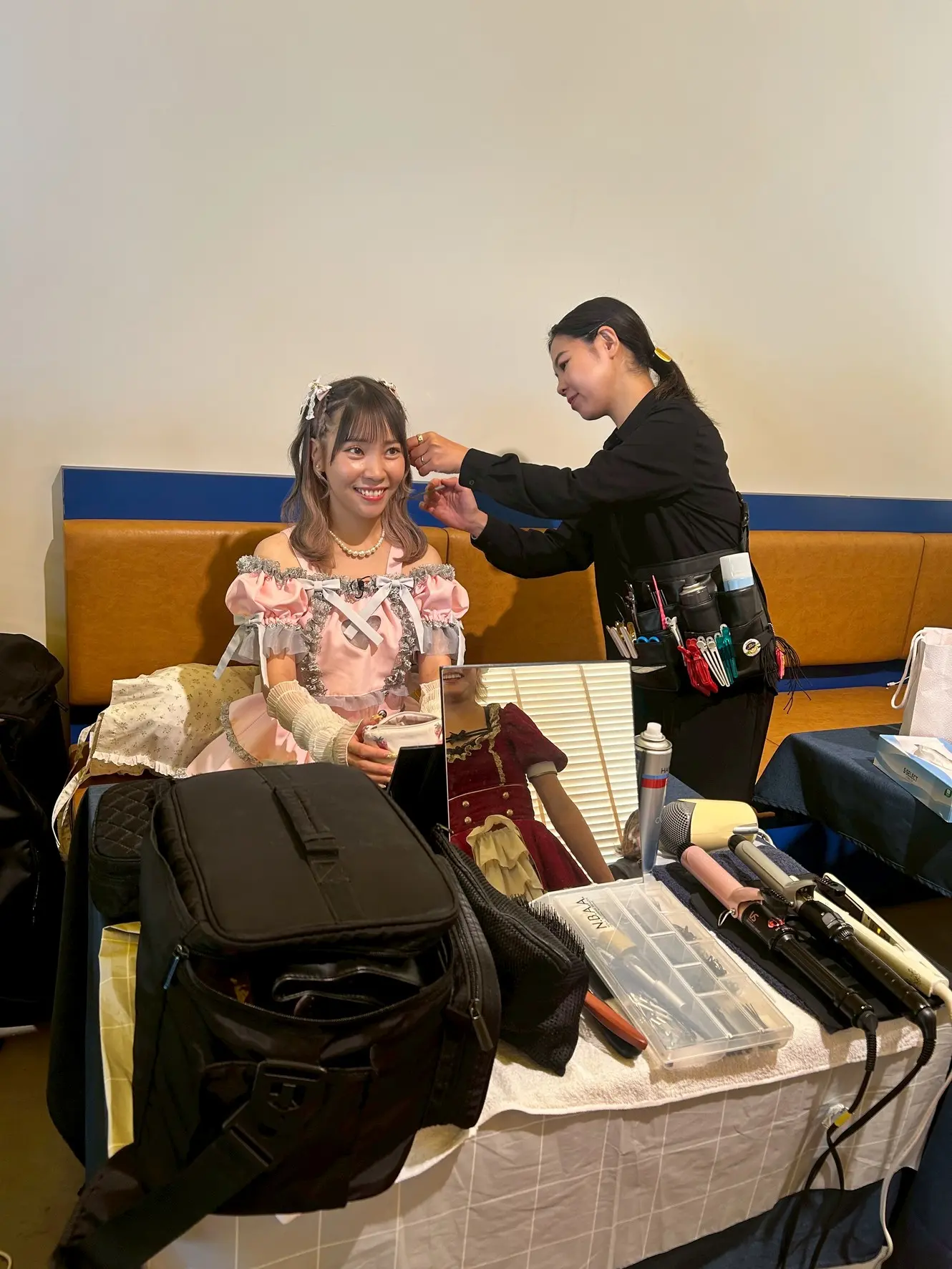 TV収録のヘアメイク