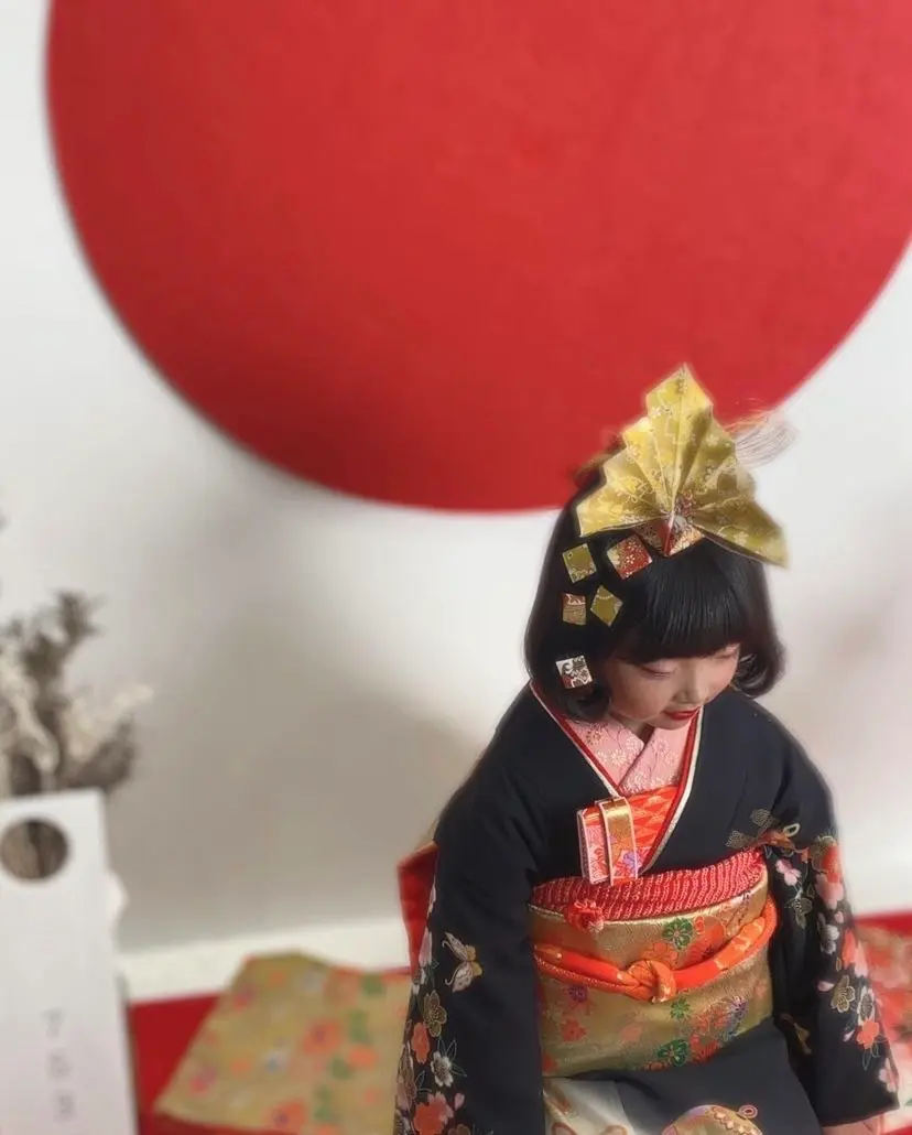 和紙でヘアアクセ風
