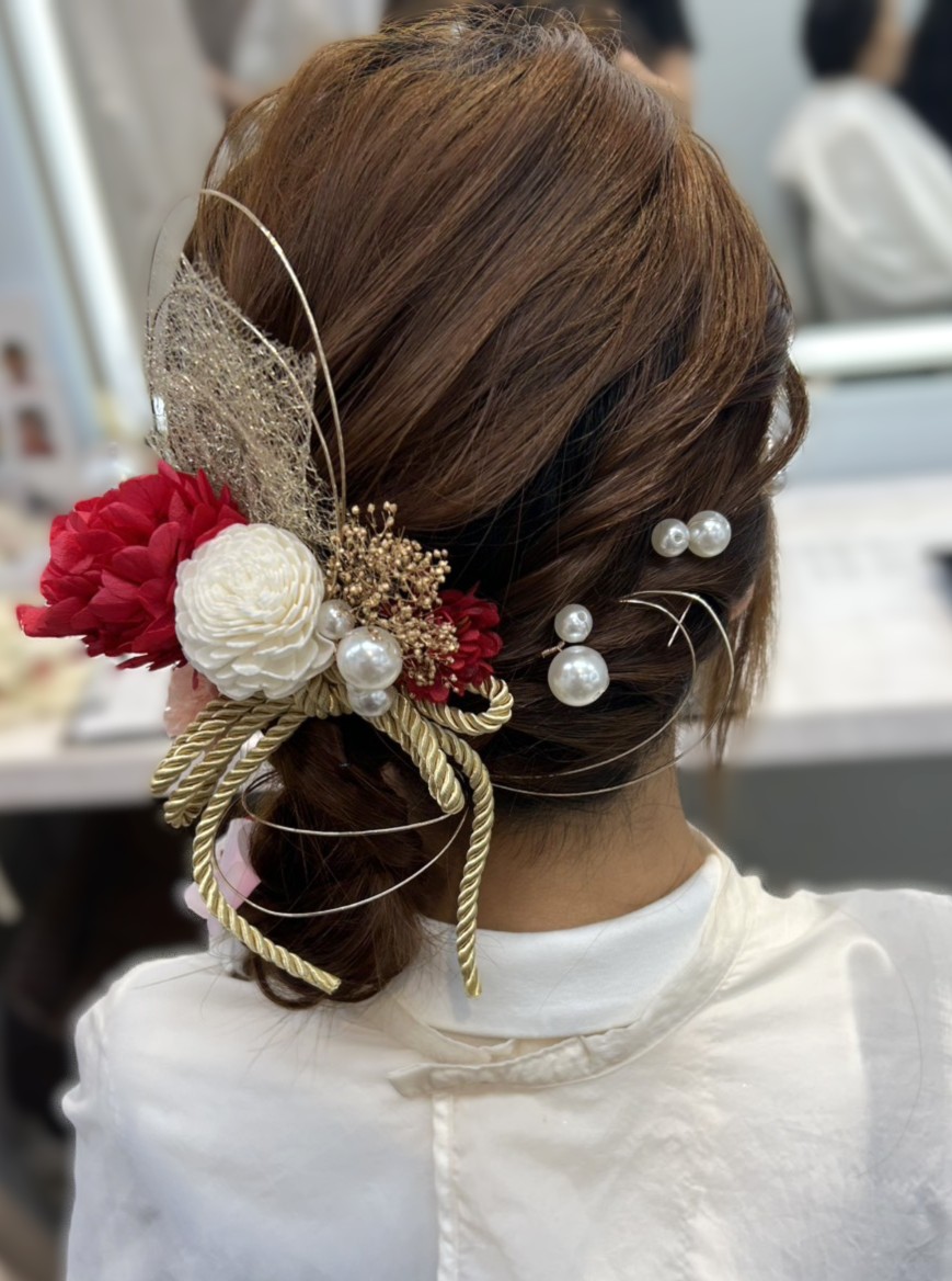 成人式　前撮りヘアメイク